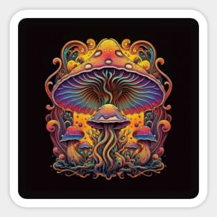 Mushroom Fantasy Illustration Sticker